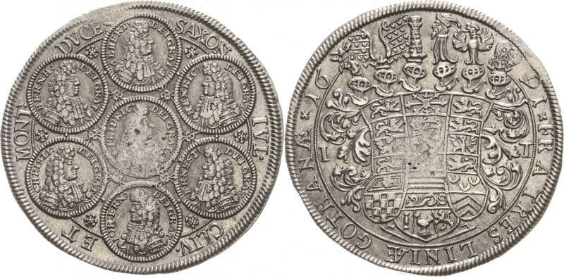 Sachsen-Gotha (Gotha-Altenburg)
Friedrich I. 1675-1691 Taler 1691, IT-Gotha Fam...