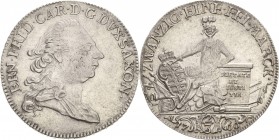 Sachsen-Hildburghausen
Ernst Friedrich III. Carl 1745-1780 2/3 Taler 1760, Hildburghausen Hollmann 86 Slg. Merseburger 3557 (R) Selten in dieser Erha...
