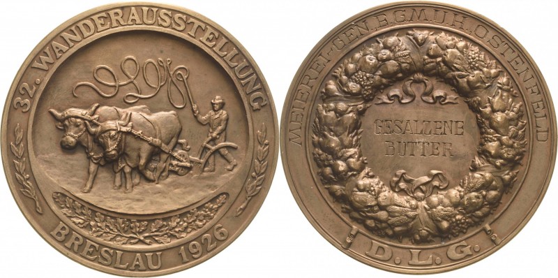 Schlesien-Städte
Breslau Bronzemedaille 1926 (unsigniert) Prämie der 32. Wander...