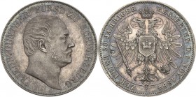 Schwarzburg-Rudolstadt
Friedrich Günther 1807-1867 Taler 1864, München 50-jähriges Regierungsjubiläum AKS 31 Jaeger 55 Kahnt 536 Davenport 917 Pracht...