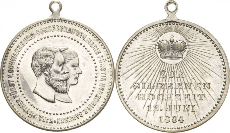 Schwarzburg-Sondershausen
Karl Günther 1880-1909 Versilberte Bronzemedaille 189...