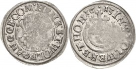 Stolberg-Stolberg
Heinrich XXII. und Wolfgang Georg 1612-1615 1/24 Taler (Groschen) 1613, AL-Stolberg Friederich 755 1.45 g. Leichte Prägeschwäche, p...