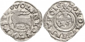 Stolberg-Stolberg
Wolfgang Georg 1615-1631 Kipper-1/24 Taler 1620, IK-Wernigerode Friederich 857 1.00 g. Prachtexemplar. Prägefrisch
