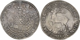 Stolberg-Stolberg
Wolfgang Georg 1615-1631 Taler 1624, CZ-Stolberg Friederich 933 Davenport 7778 Müseler - Kl. Henkelspur, sehr schön kl. Henkelspur,...