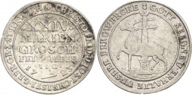 Stolberg-Stolberg
Christoph Friedrich und Jost Christian 1704-1738 24 Mariengroschen 1723, IIG-Stolberg Ausbeute. Feinsilber Friederich 1674 Davenpor...