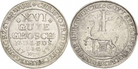 Stolberg-Stolberg
Christoph Friedrich und Jost Christian 1704-1738 16 Gute Groschen 1737, IIG-Stolberg Ausbeute. Feinsilber Friederich 1771 Davenport...