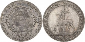 Stolberg-Stolberg
Friedrich Botho und Karl Ludwig 1761-1768 2/3 Taler 1764, C-Stolberg Mit Signatur T (=Thiébaud). Ausbeute. Feinsilber Friederich 19...