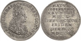 Stolberg-Wernigerode
Ernst, allein 1677-1710 Silberabschlag vom Dukaten 1710, IIG-Stolberg Auf seinen Tod Friederich 1391 Müseler - Vorzüglich