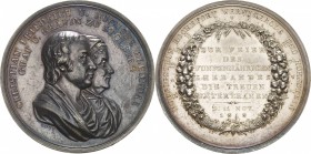 Stolberg-Wernigerode
Christian Friedrich 1778-1824 Silbermedaille 1818 (Loos) Goldene Hochzeit mit Auguste Eleonore von Stolberg-Stolberg. Beider Bru...
