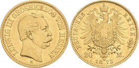 Hessen
Ludwig III. 1848-1877 20 Mark 1873 H Jaeger 214 Sehr schön-vorzüglich