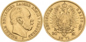 Preußen
Wilhelm I. 1861-1888 20 Mark 1871 A 1. Reichsgoldmünze Jaeger 243 Sehr schön+