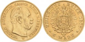 Preußen
Wilhelm I. 1861-1888 5 Mark 1877 C Jaeger 244 Fast vorzüglich/vorzüglich