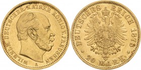 Preußen
Wilhelm I. 1861-1888 20 Mark 1878 A Jaeger 246 Sehr schön-vorzüglich