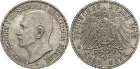 Mecklenburg-Strelitz
Adolf Friedrich V. 1904-1914 3 Mark 1913 A Jaeger 92 Feine Patina, kl. Randfehler, kl. Kratzer, vorzüglich-Stempelglanz