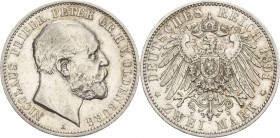 Oldenburg
Nicolaus Friedrich Peter 1853-1900 2 Mark 1891 A Jaeger 93 Sehr schön+