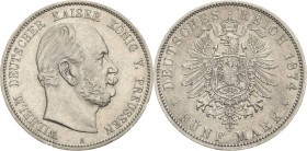 Preußen
Wilhelm I. 1861-1888 5 Mark 1874 A Jaeger 97 Sehr schön-vorzüglich
