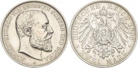 Sachsen-Coburg-Gotha
Alfred 1893-1900 2 Mark 1895 A Jaeger 145 Sehr schön/sehr schön-vorzüglich