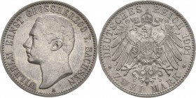 Sachsen-Weimar-Eisenach
Wilhelm Ernst 1901-1918 2 Mark 1901 A Regierungsantritt Jaeger 157 Kl. Randfehler, fast vorzüglich/vorzüglich-Stempelglanz