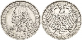 Gedenkausgaben
 3 Reichsmark 1928 D Dürer Jaeger 332 Kl. Randfehler, vorzüglich-prägefrisch