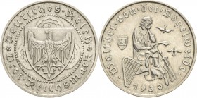 Gedenkausgaben
 3 Reichsmark 1930 D Vogelweide Jaeger 344 Vorzüglich