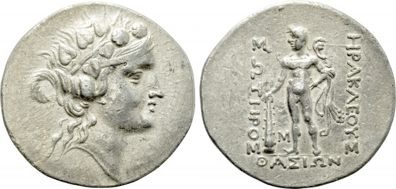 THRACE. Thasos. Tetradrachm (Circa 148-90/80 BC). 

Obv: Head of Dionysos righ...