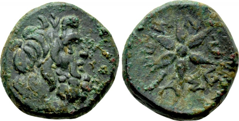 THRACO-MACEDONIAN REGION. Moriaseis (2nd century BC). Ae.

Obv: Laureate head ...