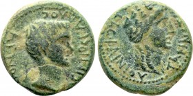 AEOLIS. Temnus. Gaius Asinius Gallus (Proconsul of Asia, 6-5 BC). Ae. Apollas, son of Phainios, magistrate. Struck under Augustus.