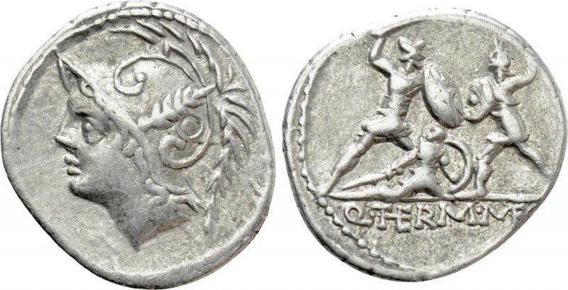Q. THERMUS M.F. Denarius (103 BC). Rome. 

Obv: Helmeted head of Mars left.
R...