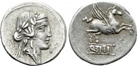 Q. TITIUS. Denarius (90 BC). Rome.
