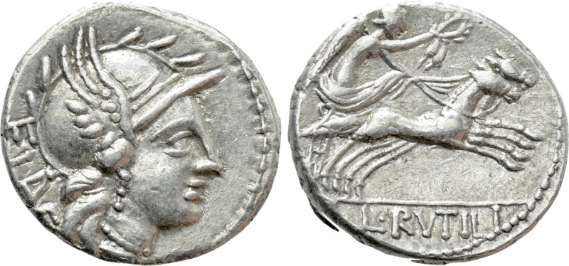 L. RUTILIUS FLACCUS. Denarius (77 BC). Rome. 

Obv: FLAC. 
Helmeted head of R...
