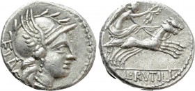 L. RUTILIUS FLACCUS. Denarius (77 BC). Rome.
