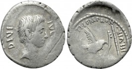 OCTAVIAN. Denarius (40 BC). Rome. Tiberius Sempronius Graccus, quaestor designatus.