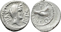 OCTAVIAN. Quinarius (Late 40-early 39 BC). Military mint travelling with Octavian in Gaul.