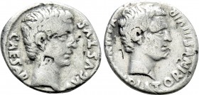 AUGUSTUS, with AGRIPPA (27 BC-AD 14). Denarius. Rome. C. Sulpicius Platorinus, moneyer.