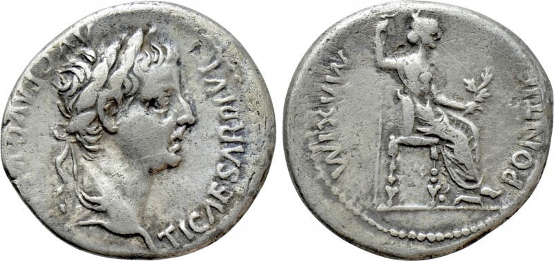 TIBERIUS (14-37). Denarius. Lugdunum. "Tribute Penny" type. 

Obv: TI CAESAR D...