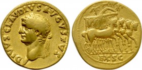 DIVUS CLAUDIUS (Died 54). Aureus. Rome.