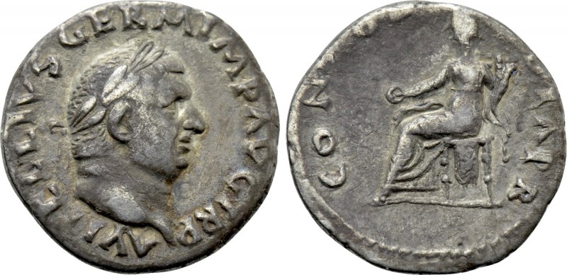 VITELLIUS (69). Denarius. Rome. 

Obv: A VITELLIVS GERM IMP AVG TR P. 
Laurea...