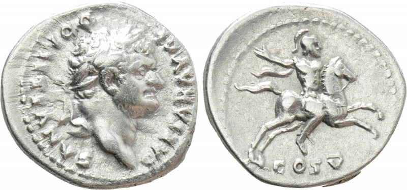 DOMITIAN (Caesar, 69-81). Denarius. Rome. 

Obv: CAESAR AVG F DOMITIANVS. 
La...