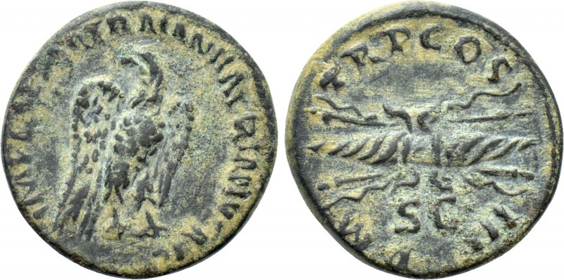 HADRIAN (117-138). Quadrans. Rome. 

Obv: IMP CAESAR TRAIAN HADRIANVS AVG. 
E...