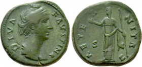 DIVA FAUSTINA I (Died 140/1). As. Rome. Struck under Antoninus Pius.