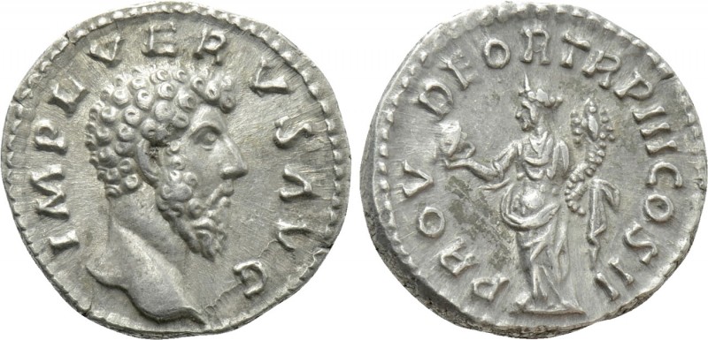 LUCIUS VERUS (161-169). Denarius. Rome. 

Obv: IMP L VERVS AVG. 
Bare head ri...