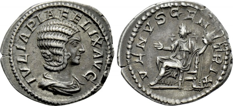 JULIA DOMNA (Augusta, 193-217). Denarius. Rome. 

Obv: IVLIA PIA FELIX AVG. 
...
