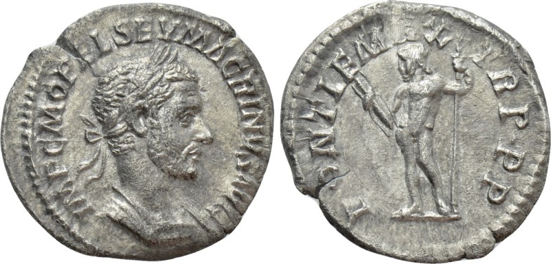 MACRINUS (217-218). Denarius. Rome. 

Obv: IMP C M OPEL SEV MACRINVS AVG. 
La...