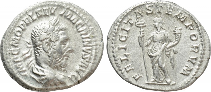 MACRINUS (217-218). Denarius. Rome. 

Obv: IMP C M OPEL SEV MACRINVS AVG. 
La...