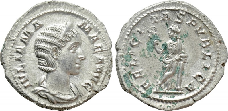 JULIA MAMAEA (Augusta, 222-235). Denarius. Rome. 

Obv: IVLIA MAMAEA AVG. 
Dr...