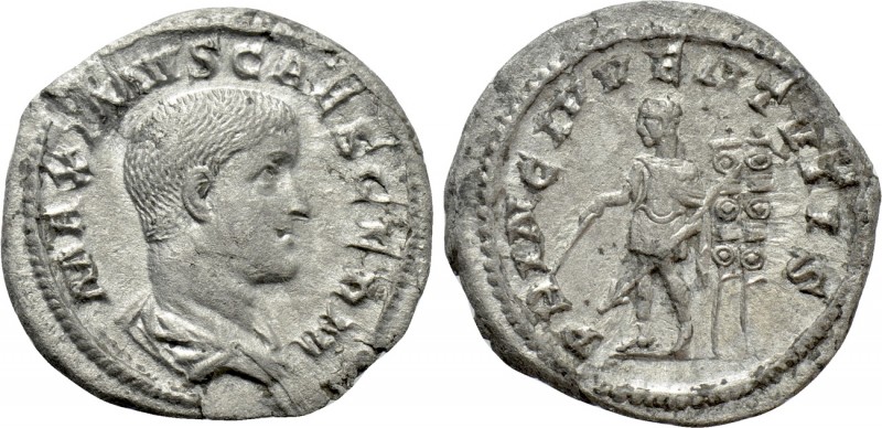 MAXIMUS (Caesar, 235/6-238). Denarius. Rome. 

Obv: MAXIMVS CAES GERM. 
Bareh...