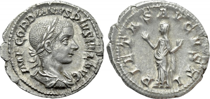 GORDIAN III (238-244). Denarius. Rome. 

Obv: IMP GORDIANVS PIVS FEL AVG. 
La...