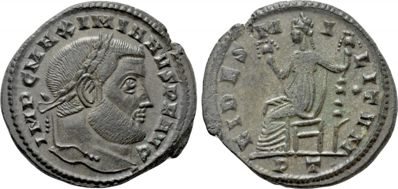 MAXIMIANUS HERCULIUS (286-305). Follis. Ticinum. 

Obv: IMP C MAXIMIANVS P F A...