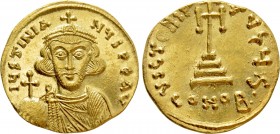 JUSTINIAN II (First reign, 685-695). GOLD Solidus. Constantinople.