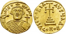 LEONTIUS (695-698). GOLD Solidus. Constantinople.
